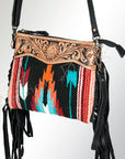 American Darling Cross Body Hand Tooled Saddle Blanket Genuine Leather Women Bag Western Handbag Purse