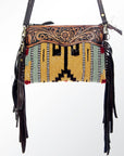 American Darling Cross Body Hand Tooled Saddle Blanket Genuine Leather Women Bag Western Handbag Purse