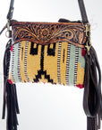 American Darling Cross Body Hand Tooled Saddle Blanket Genuine Leather Women Bag Western Handbag Purse
