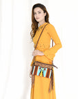 American Darling Cross Body Hand Tooled Saddle Blanket Genuine Leather Women Bag Western Handbag Purse