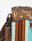American Darling Cross Body Hand Tooled Saddle Blanket Genuine Leather Women Bag Western Handbag Purse