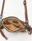 American Darling Cross Body Hand Tooled Saddle Blanket Genuine Leather Women Bag Western Handbag Purse