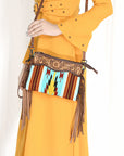 American Darling Cross Body Hand Tooled Saddle Blanket Genuine Leather Women Bag Western Handbag Purse
