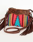 American Darling Cross Body Hand Tooled Saddle Blanket Genuine Leather Women Bag Western Handbag Purse