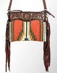 American Darling Cross Body Hand Tooled Saddle Blanket Genuine Leather Women Bag Western Handbag Purse