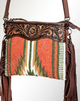 American Darling Cross Body Hand Tooled Saddle Blanket Genuine Leather Women Bag Western Handbag Purse