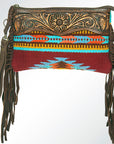 American Darling Cross Body Hand Tooled Saddle Blanket Genuine Leather Women Bag Western Handbag Purse