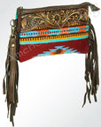 American Darling Cross Body Hand Tooled Saddle Blanket Genuine Leather Women Bag Western Handbag Purse