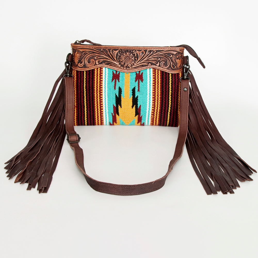 American Darling Cross Body Hand Tooled Saddle Blanket Genuine Leather Women Bag Western Handbag Purse