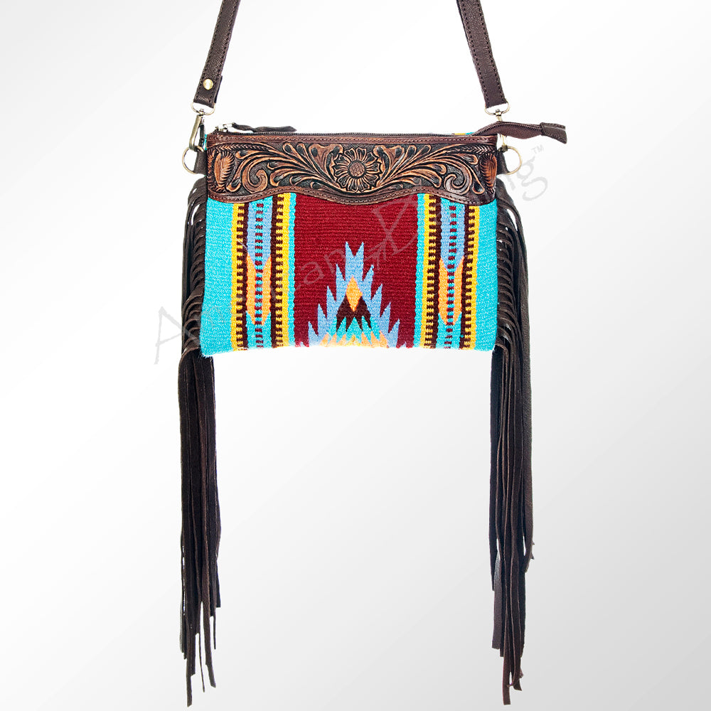 American Darling Cross Body Hand Tooled Saddle Blanket Genuine Leather Women Bag Western Handbag Purse