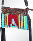 American Darling Cross Body Hand Tooled Saddle Blanket Genuine Leather Women Bag Western Handbag Purse