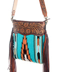 American Darling Signature Crossbody Hand Tooled Saddle Blanket Genuine Leather Women Bag Western Handbag Purse