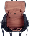 American Darling ADBG474BRWBK Duffel Hair On Genuine Leather Women Bag Western Handbag Purse