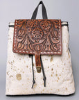 American Darling Hand Tooled Hair On Genuine Leather Women Bag Western Handbag Purse