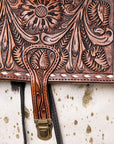 American Darling Hand Tooled Hair On Genuine Leather Women Bag Western Handbag Purse