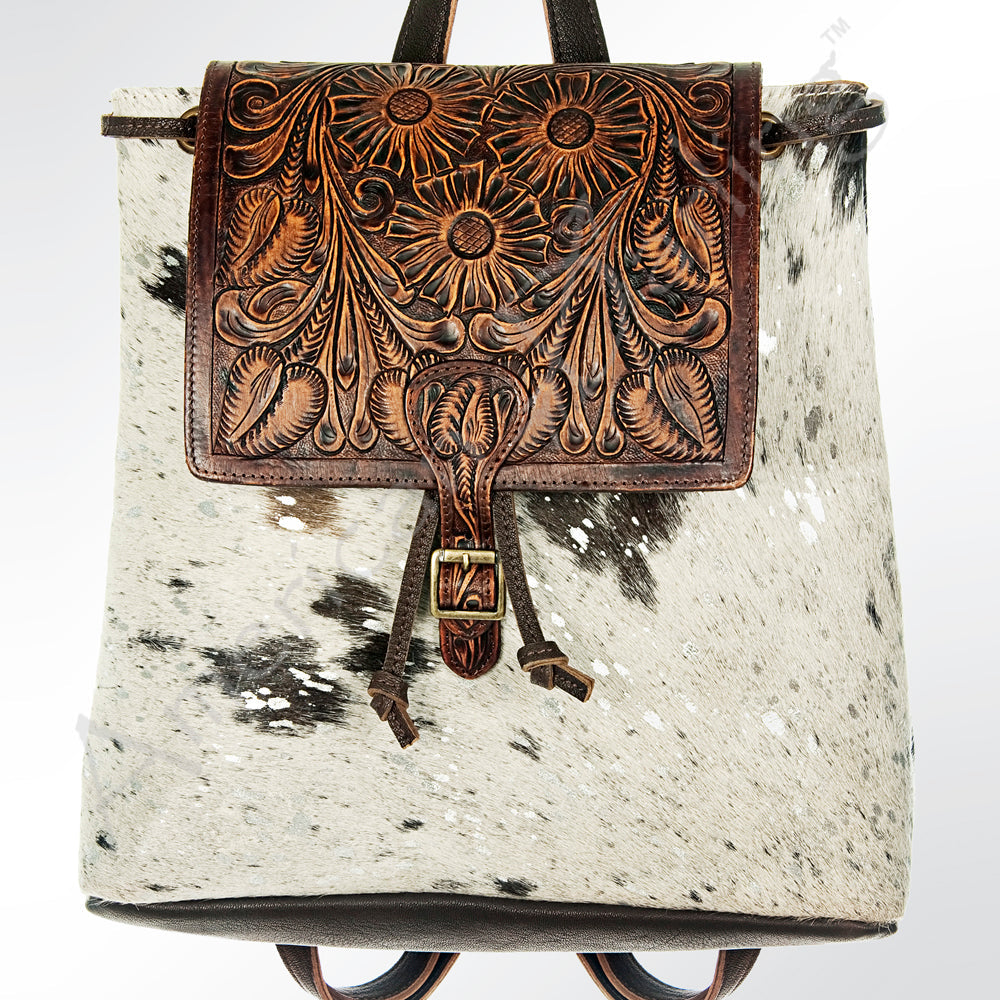 American Darling Hand Tooled Hair On Genuine Leather Women Bag Western Handbag Purse