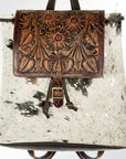 American Darling Hand Tooled Hair On Genuine Leather Women Bag Western Handbag Purse