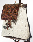 American Darling Hand Tooled Hair On Genuine Leather Women Bag Western Handbag Purse