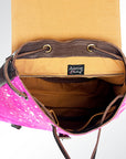 American Darling Hand Tooled Hair On Genuine Leather Women Bag Western Handbag Purse