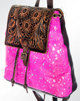 American Darling Hand Tooled Hair On Genuine Leather Women Bag Western Handbag Purse