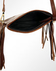 American Darling Small Crossbody Hand Tooled Hair On Genuine Leather Women Bag Western Handbag Purse