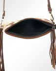 American Darling Small Crossbody Hand Tooled Hair On Genuine Leather Women Bag Western Handbag Purse