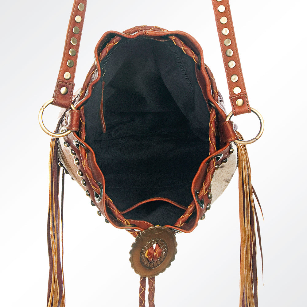 American Darling Bucket Hair On Genuine Leather Women Bag Western Handbag Purse