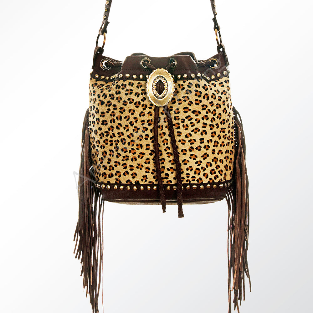 American Darling Bucket Hair On Genuine Leather Women Bag Western Handbag Purse