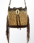 American Darling Bucket Hair On Genuine Leather Women Bag Western Handbag Purse
