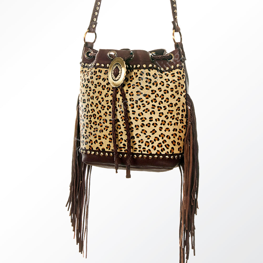 American Darling Bucket Hair On Genuine Leather Women Bag Western Handbag Purse