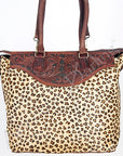 American Darling Tote Hand Tooled Hair On Genuine Leather Women Bag Western Handbag Purse