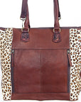 American Darling Tote Hand Tooled Hair On Genuine Leather Women Bag Western Handbag Purse