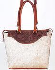 American Darling Tote Hand Tooled Hair On Genuine Leather Women Bag Western Handbag Purse