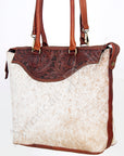 American Darling Tote Hand Tooled Hair On Genuine Leather Women Bag Western Handbag Purse