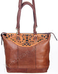American Darling Tote Hand Tooled Hair On Genuine Leather Women Bag Western Handbag Purse