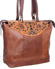 American Darling Tote Hand Tooled Hair On Genuine Leather Women Bag Western Handbag Purse