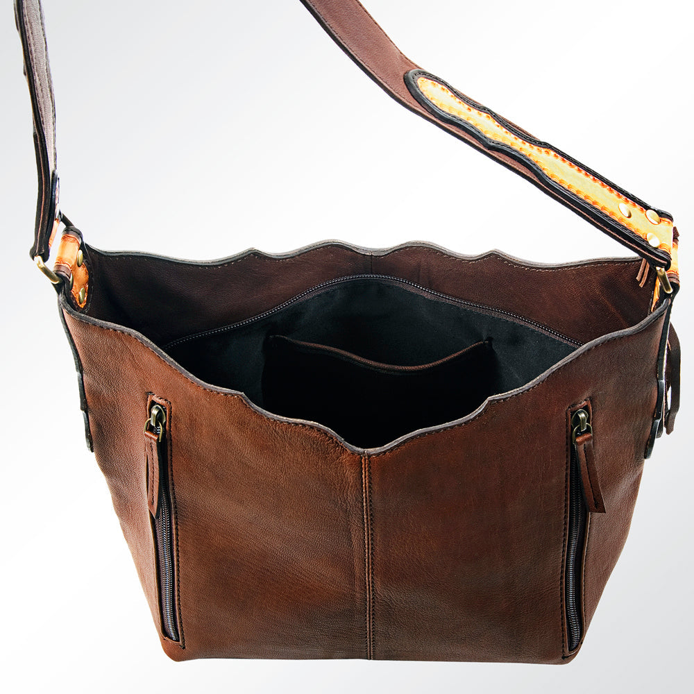 American Darling Hobo Hand Tooled Genuine Leather Women Bag Western Handbag Purse