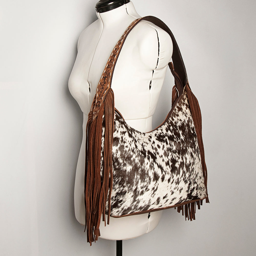 American Darling Hobo Hair On Genuine Leather Women Bag Western Handbag Purse
