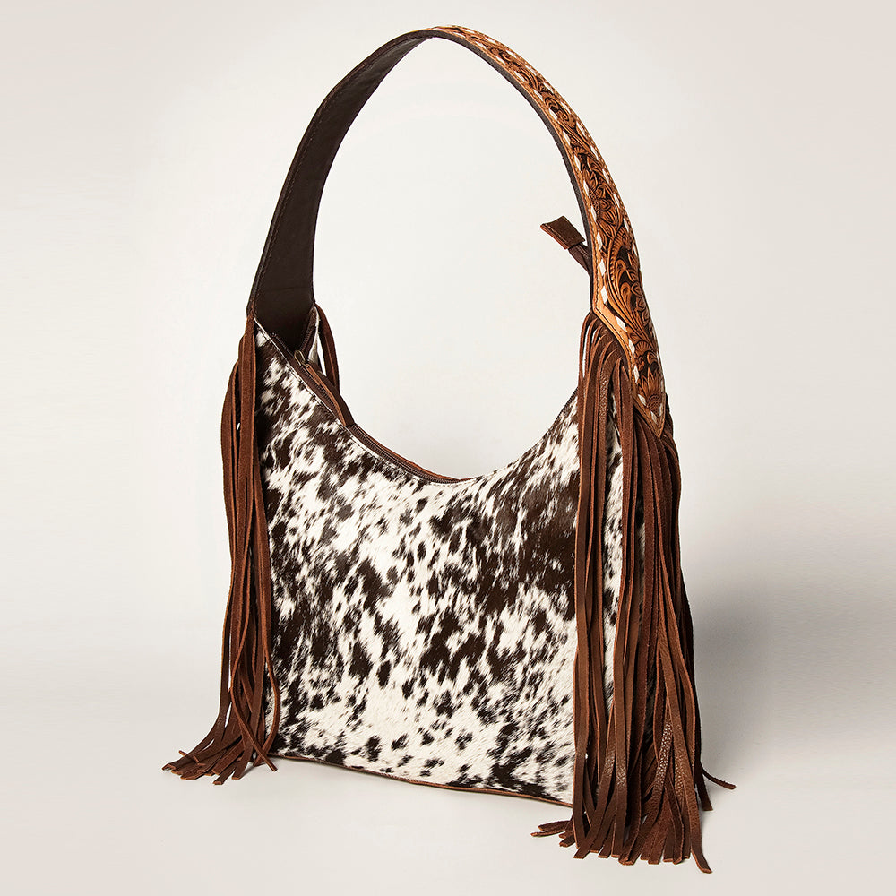 American Darling Hobo Hair On Genuine Leather Women Bag Western Handbag Purse