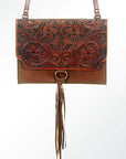 American Darling ADBGI115 Coin Purse Hand Tooled Genuine Leather Women Bag Western Handbag Purse