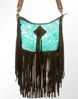 American Darling ADBGZ187TRQ Hobo Hair On Genuine Leather Women Bag Western Handbag Purse