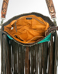 American Darling ADBGZ187TRQ Hobo Hair On Genuine Leather Women Bag Western Handbag Purse