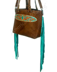 American Darling ADBGZ195 Tote Hand Tooled Genuine Leather Women Bag Western Handbag Purse
