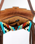 American Darling Small Crossbody Hand Tooled Saddle Blanket Genuine Leather women bag western handbag purse