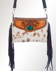 ADBGZ204 American Darling Hand Tooled Hair On Genuine Leather Women Bag Western Handbag Purse