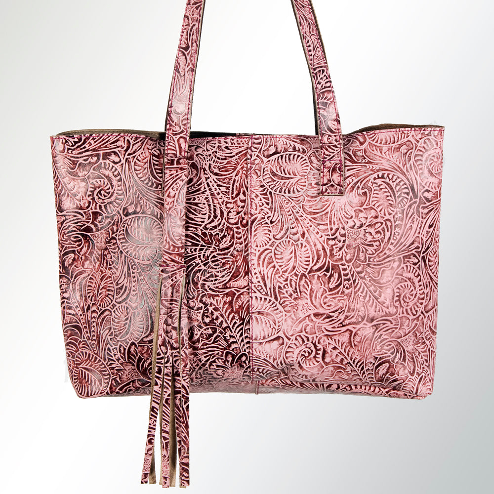 American Darling ADBGZ208PK Tote Embossed Genuine Leather Women Bag Western Handbag Purse
