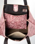 American Darling ADBGZ208PK Tote Embossed Genuine Leather Women Bag Western Handbag Purse