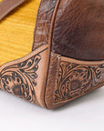 American Darling ADBG516 Duffel Hand Tooled Saddle Blanket Genuine Leather Women Bag Western Handbag Purse