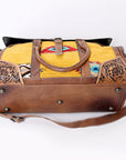 American Darling ADBG516 Duffel Hand Tooled Saddle Blanket Genuine Leather Women Bag Western Handbag Purse