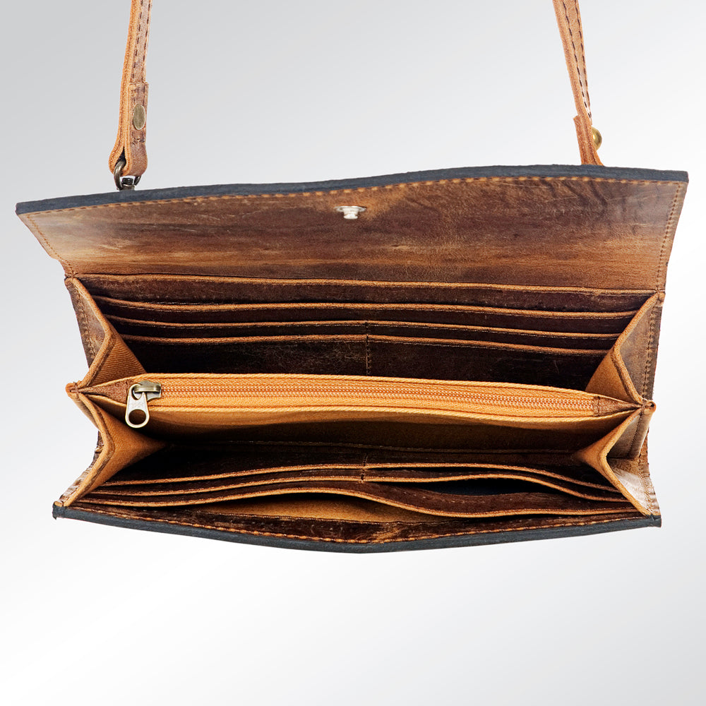 American Darling Organiser Hand Tooled Saddle Blanket Genuine Leather Western Women Bag Handbag Purse | Organiser Bag for Women | Cute Organiser Bag |Organiser Purse
